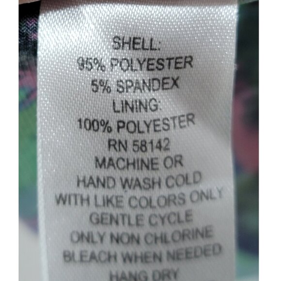 London Times Vibrant Abstract V-Neck Ruched Dress 8 - Picture 7 of 7